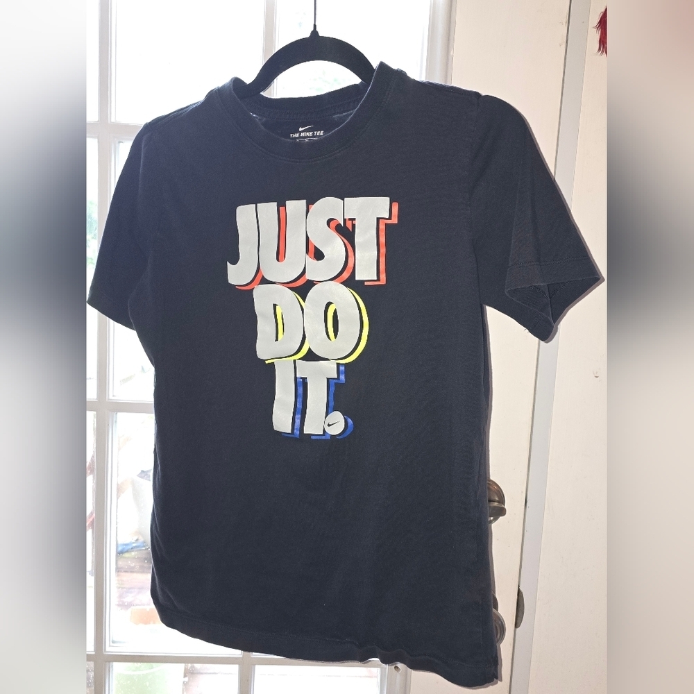 Nike “JUST DO IT” Graphic Tee | XL | Black Multicolor Logo | May 2021